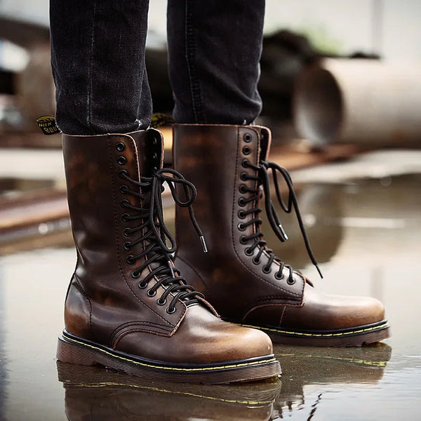 Rustic Ironhide All-Season Leather Boots