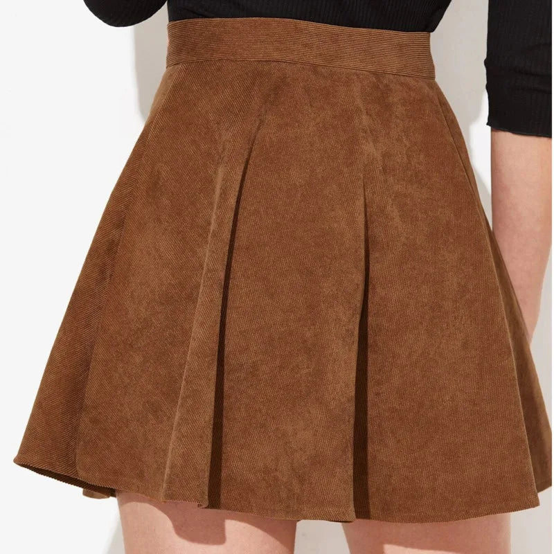 Sophia Button-Up Corduroy Skirt