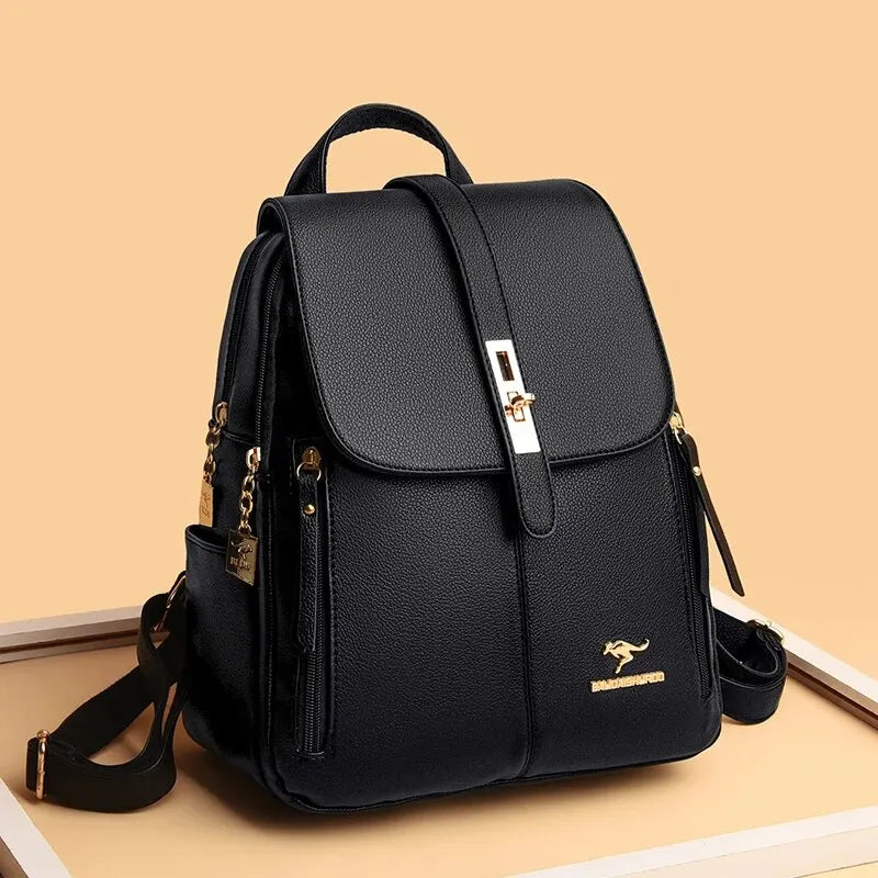 Goldline Leather Backpack