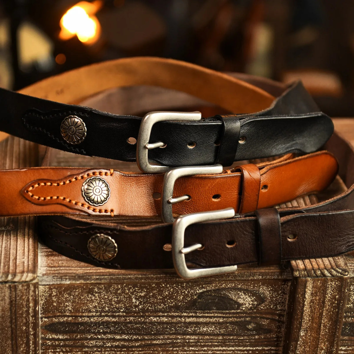 Lone Star Leather Belt