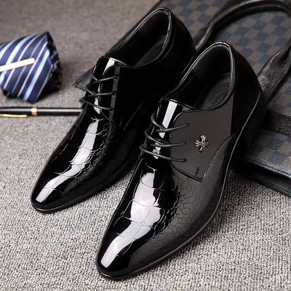 Black Tie Crest Dress Shoes