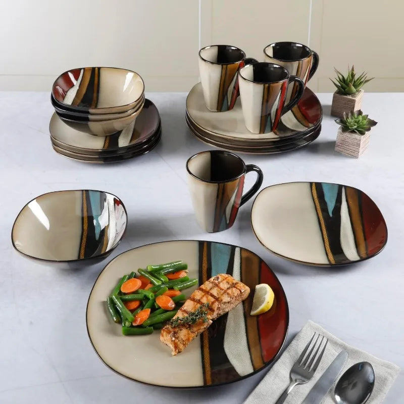 Earthen Tones Dinnerware Set