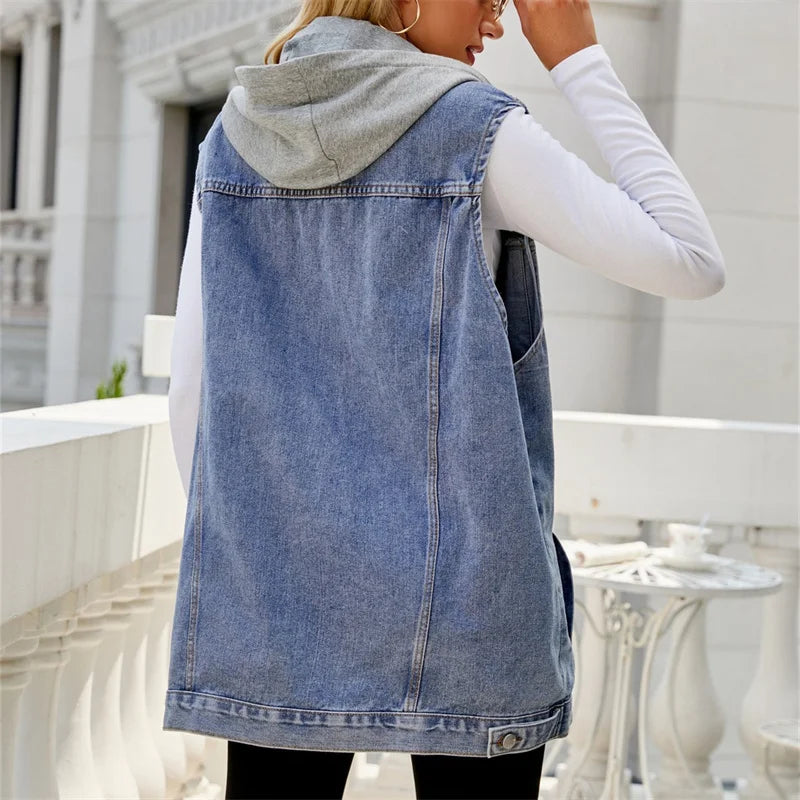 Amber Sky Sleeveless Denim Jacket